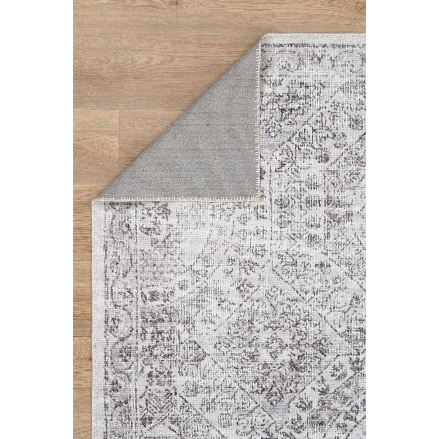 Versailles Winter Gray Washable Rug