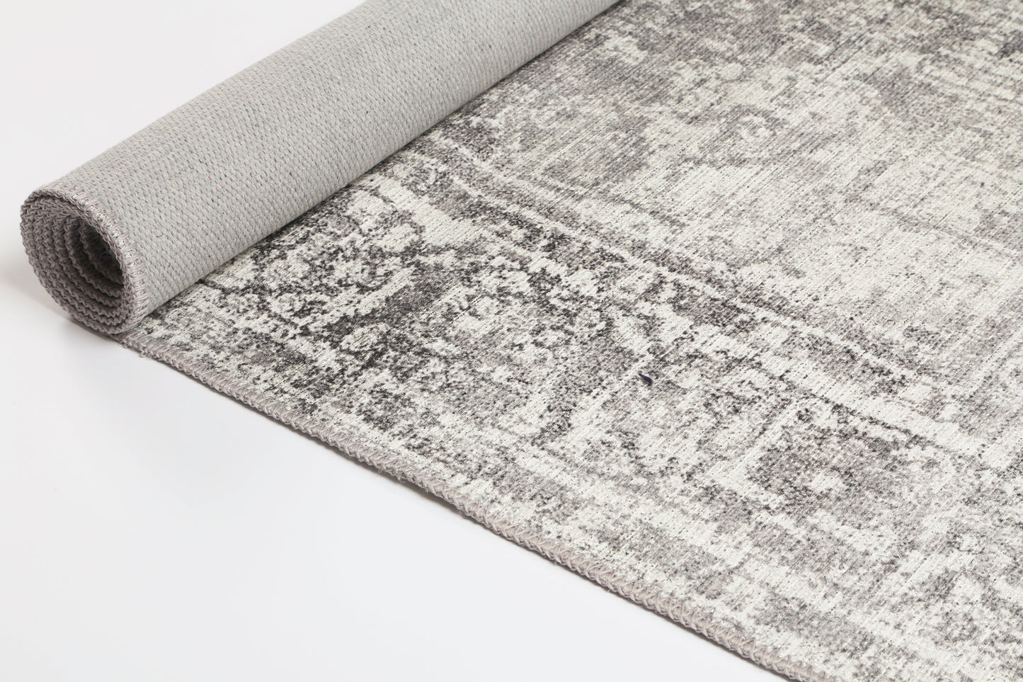 Distressed Vintage Chilaz Grey Rug