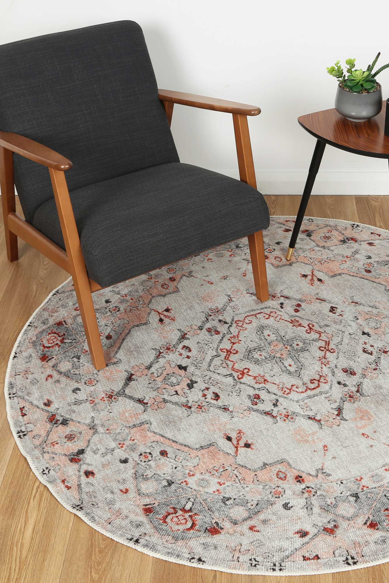 Sauville Multi Washable Round Rug
