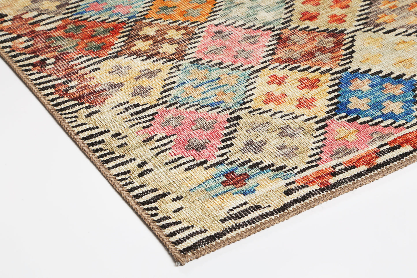 Diamond Vintage Multi Washable Rug