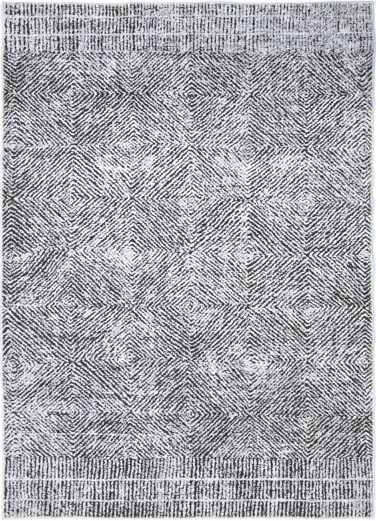 Contemporary Lauro Grey Washable Rug