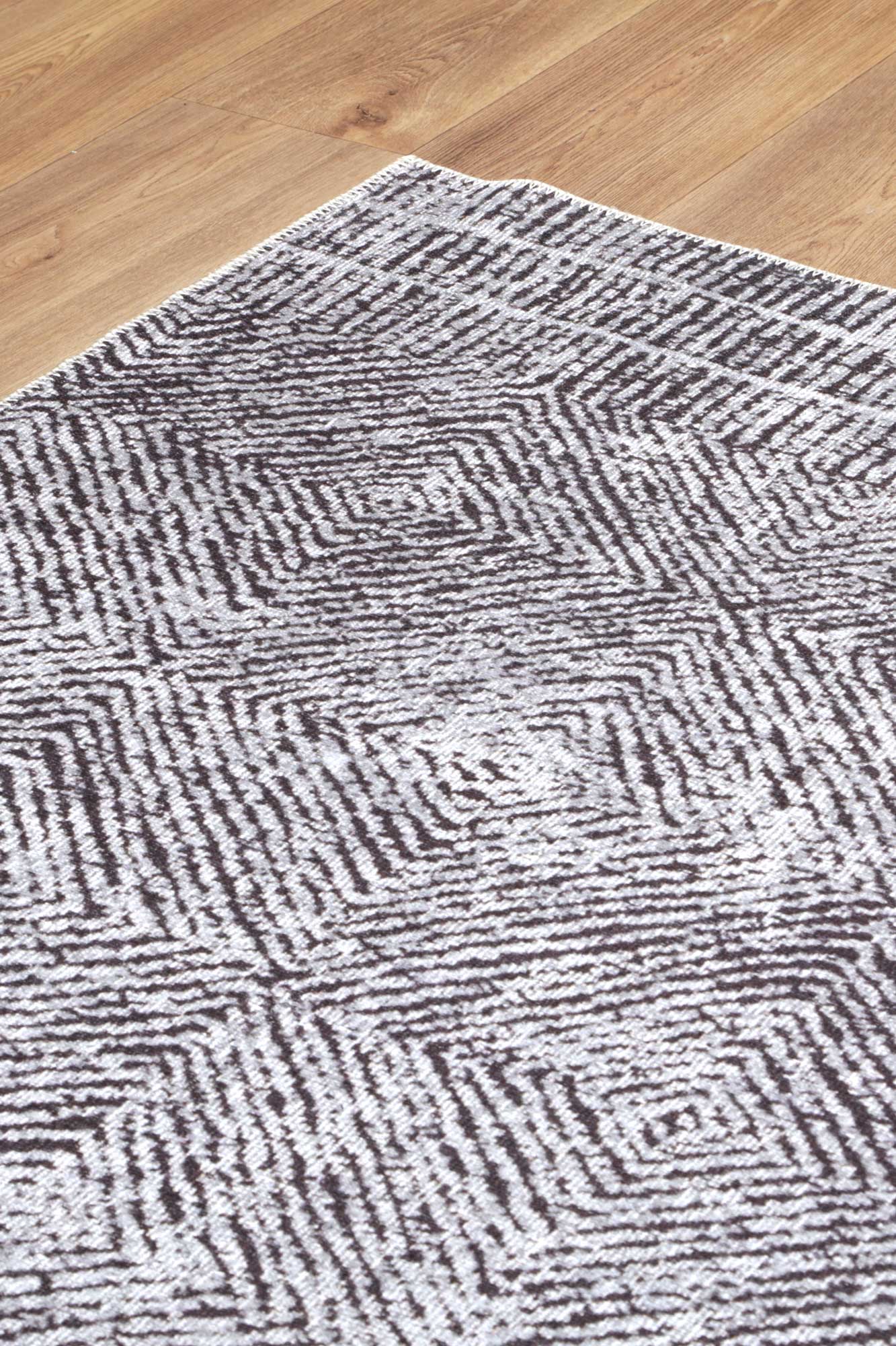 Contemporary Lauro Grey Washable Rug