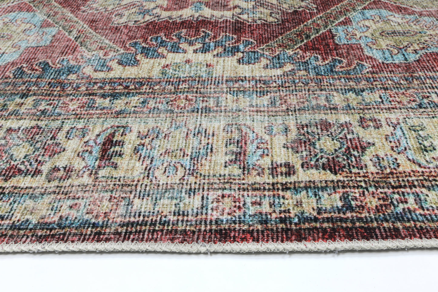 Traditional Kazak Ruby Washable Rug