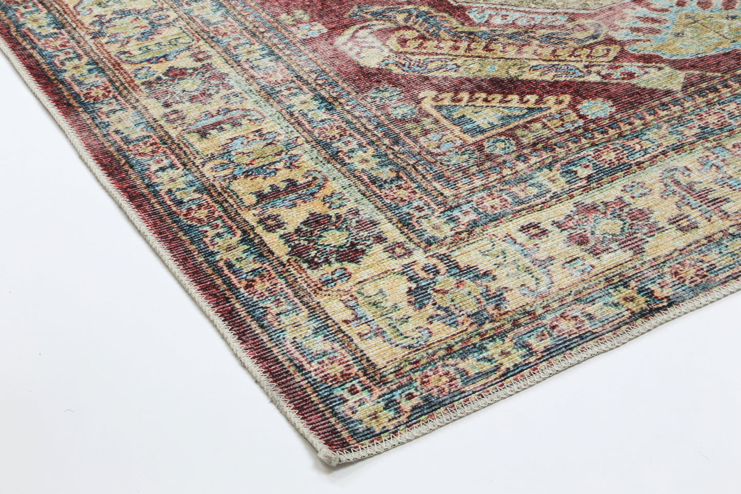 Traditional Kazak Ruby Washable Rug