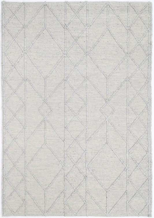 Himalaya Interweave Tribal Grey Wool Rug