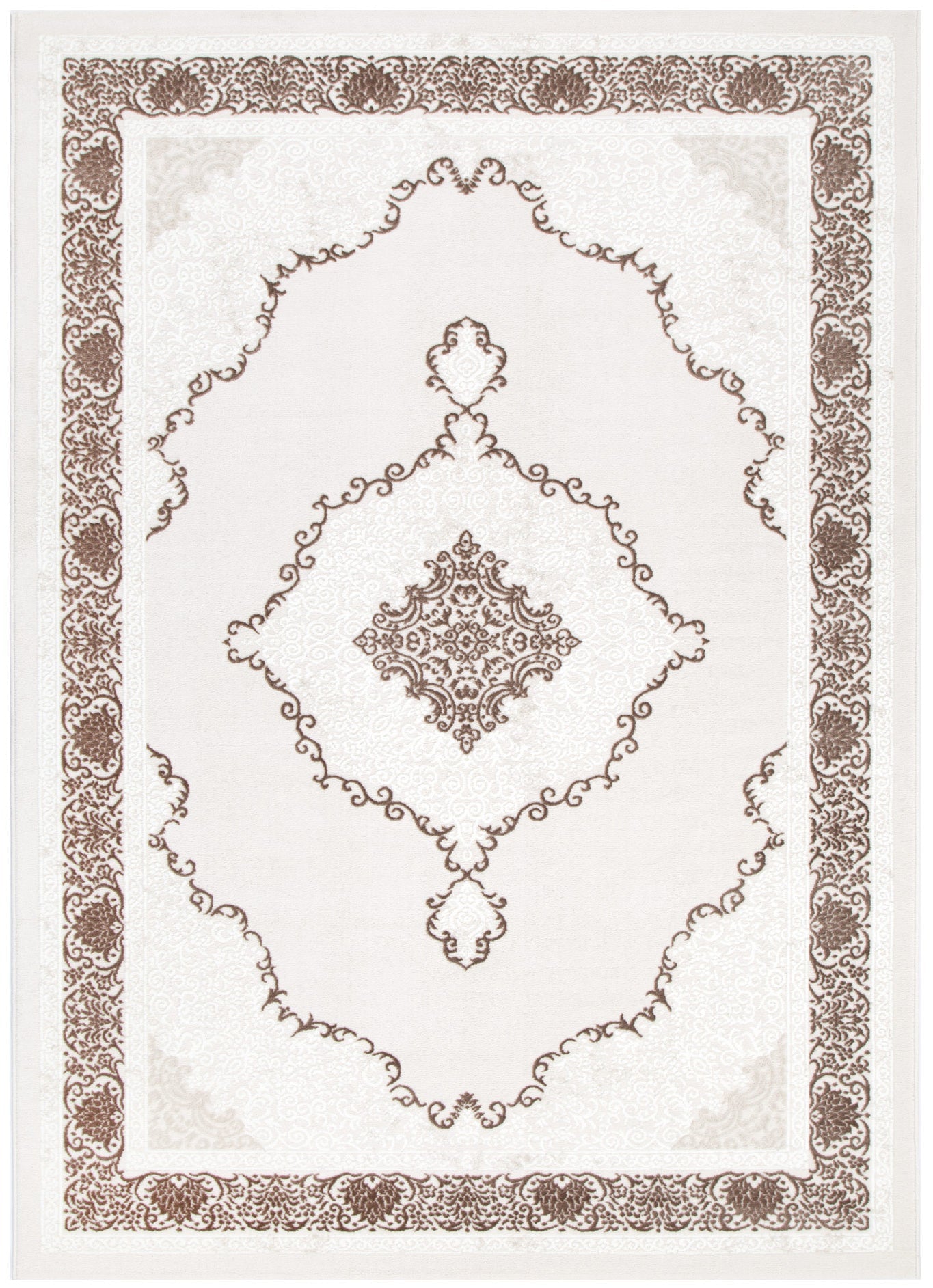 Amalfi Oriental Medallion Brown Rug