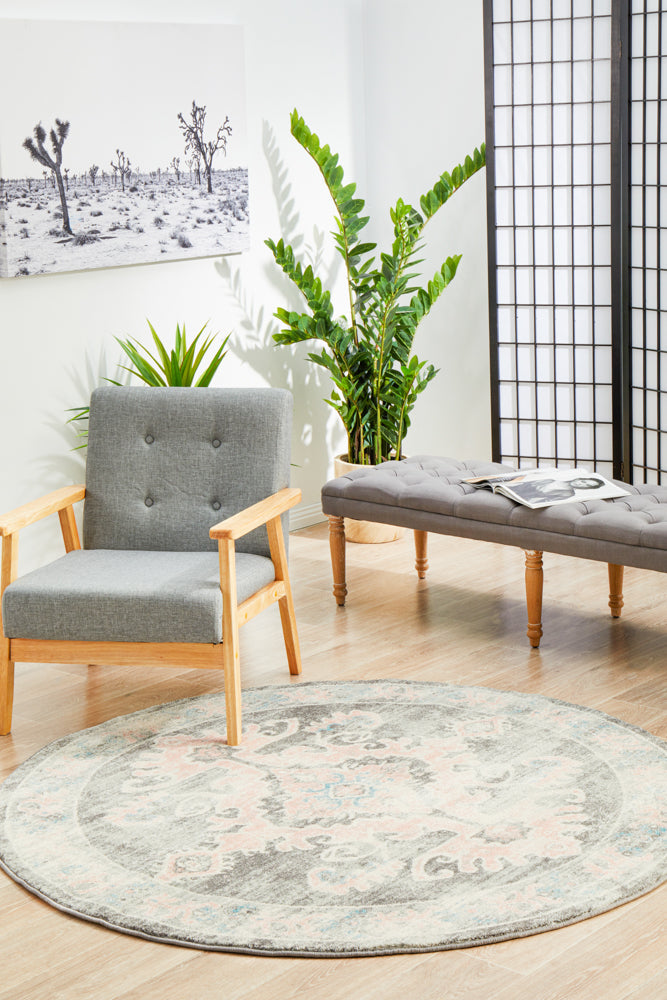 Avenue Grey Round Rug