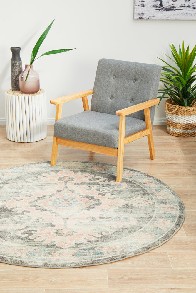 Avenue Grey Round Rug