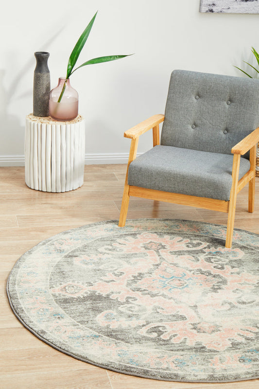 Avenue Grey Round Rug