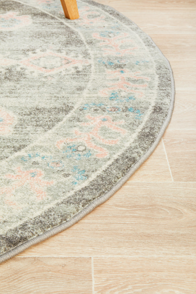 Avenue Grey Round Rug