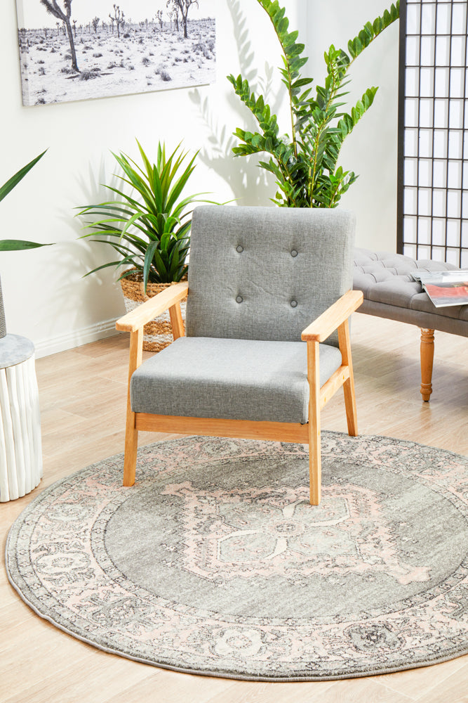Avenue Grey Round Rug