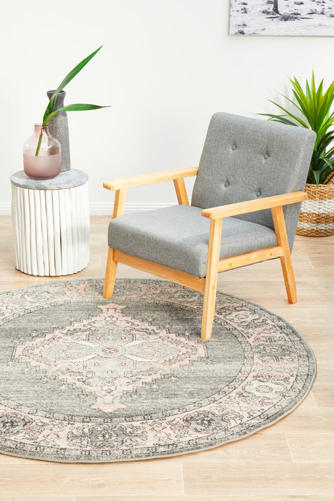Avenue Grey Round Rug