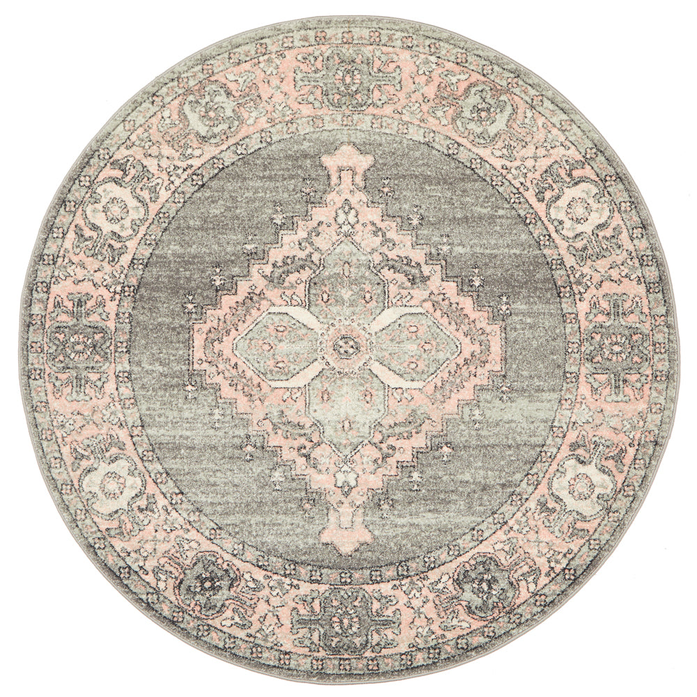 Avenue Grey Round Rug