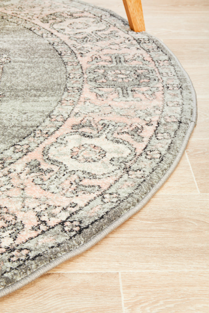 Avenue Grey Round Rug