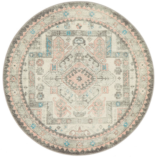 Avenue Silver Round Rug