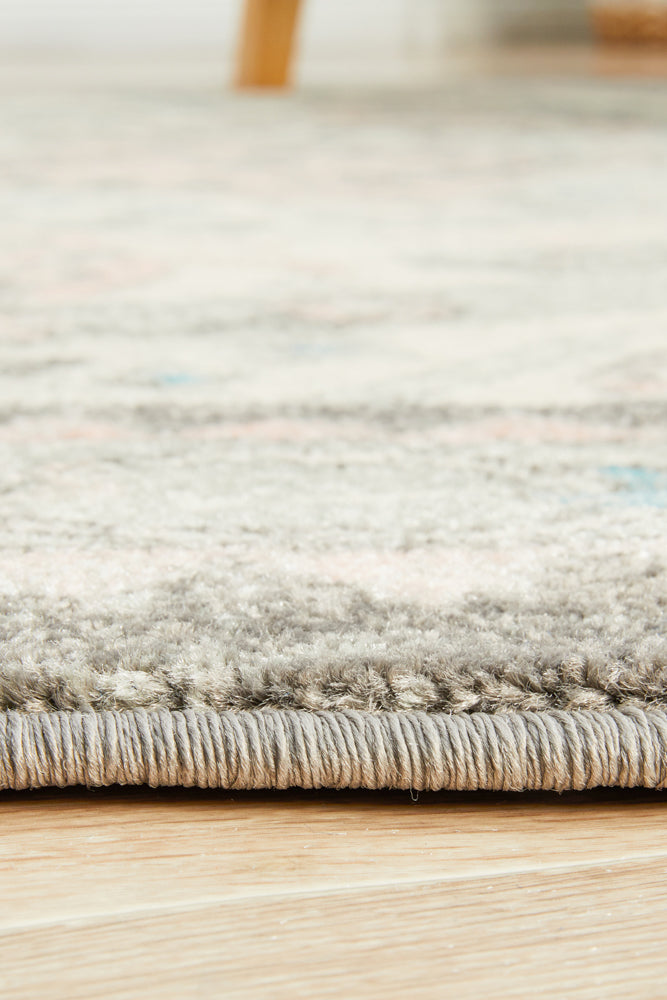 Avenue Silver Round Rug