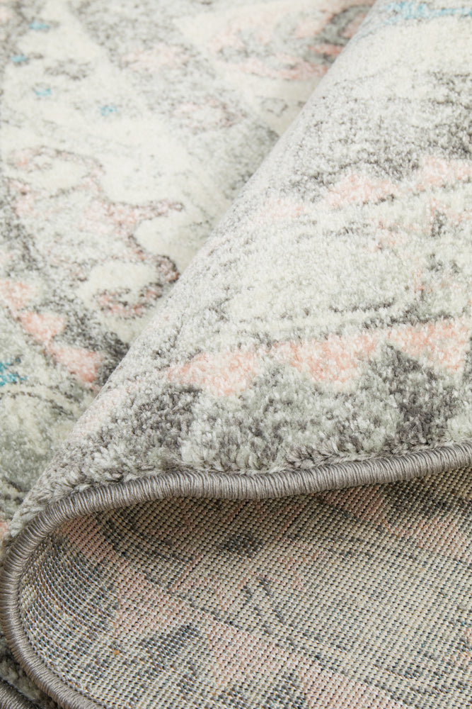 Avenue Silver Round Rug
