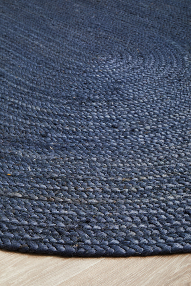Bondi Navy Oval Rug