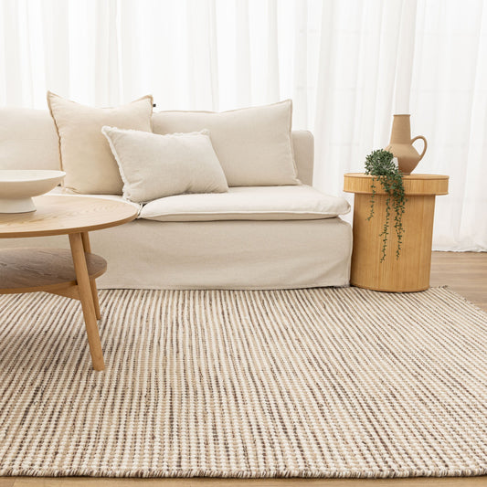 Nordic Beige Wool Rug