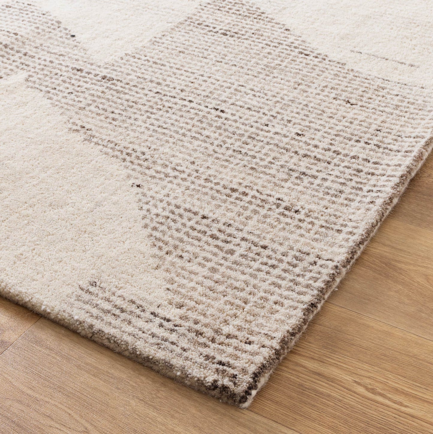Cassian Flecks Beige Wool Rug