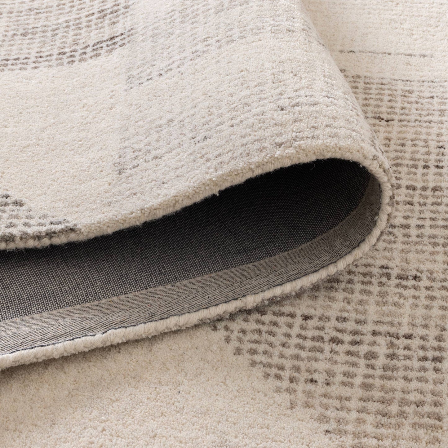 Cassian Flecks Beige Wool Rug