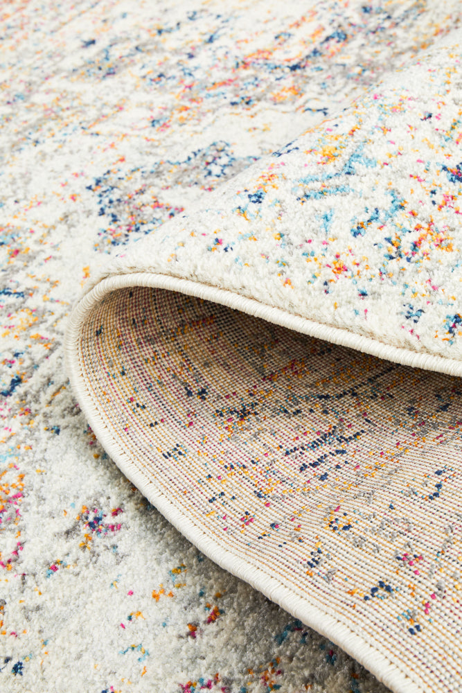 Century Faded Medallion Silver Runner Rug