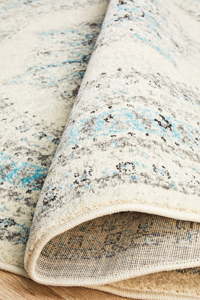 Century White Round Rug