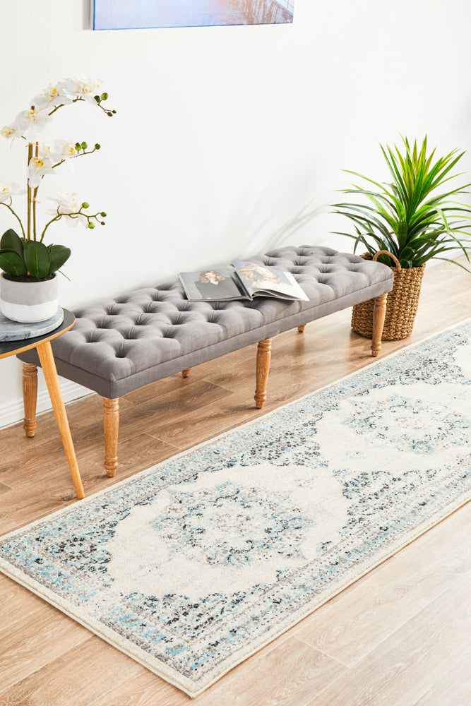 Century White Runner Rug