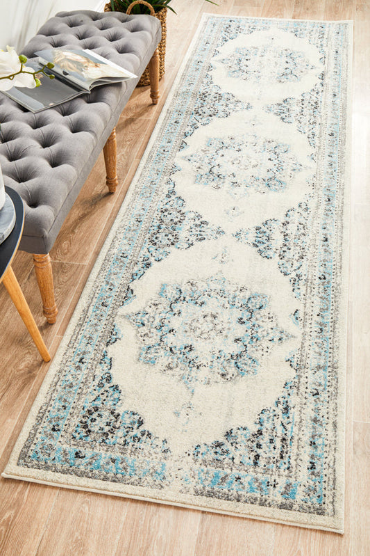 Century White Runner Rug