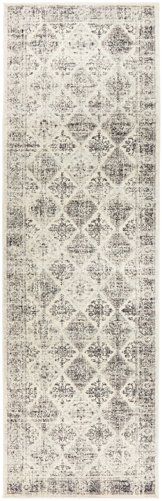 Century Lattice Grey Runner Rug