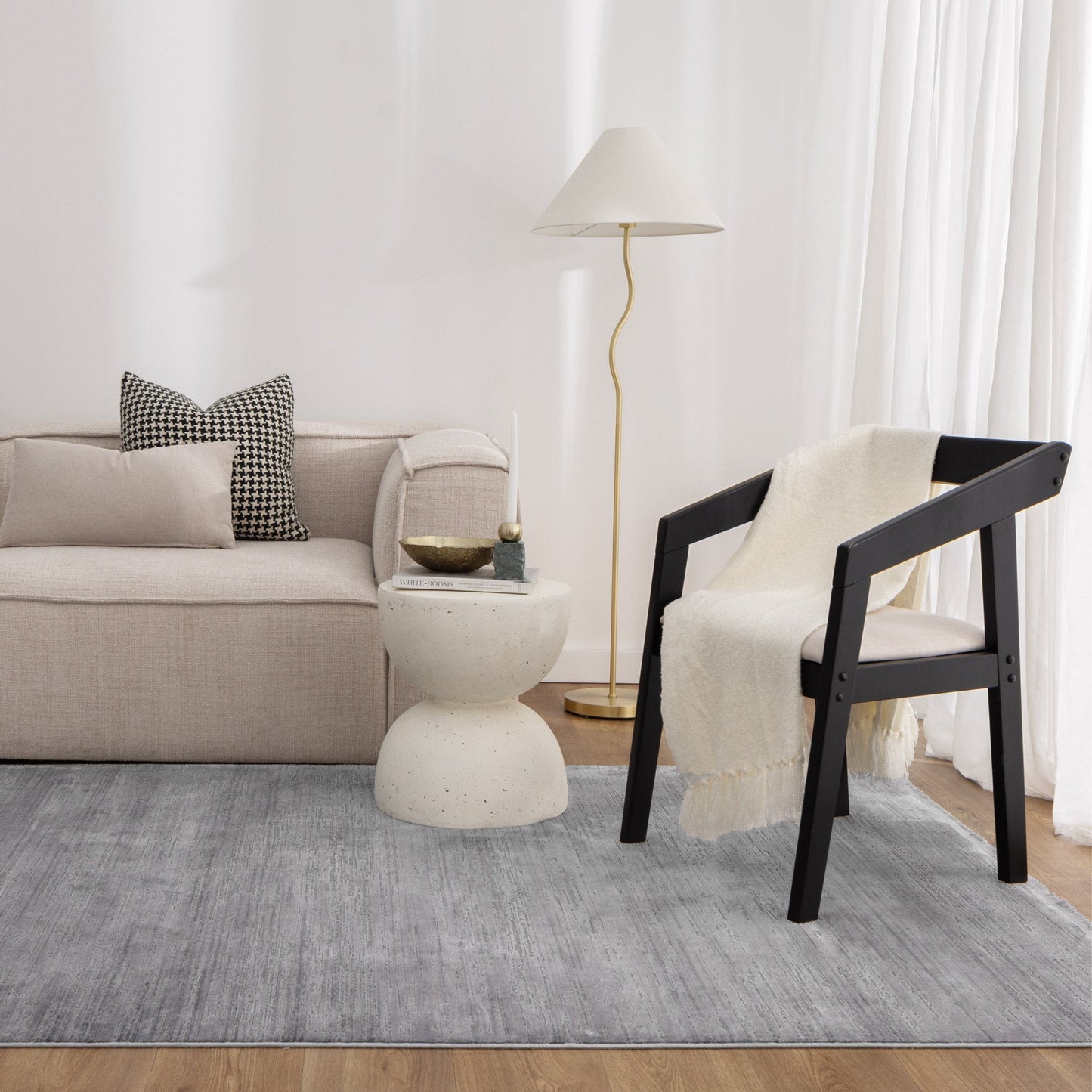 Chateau Distressed Grey Rug