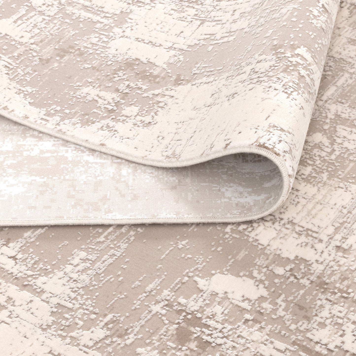Chateau Distressed Beige and White Rug