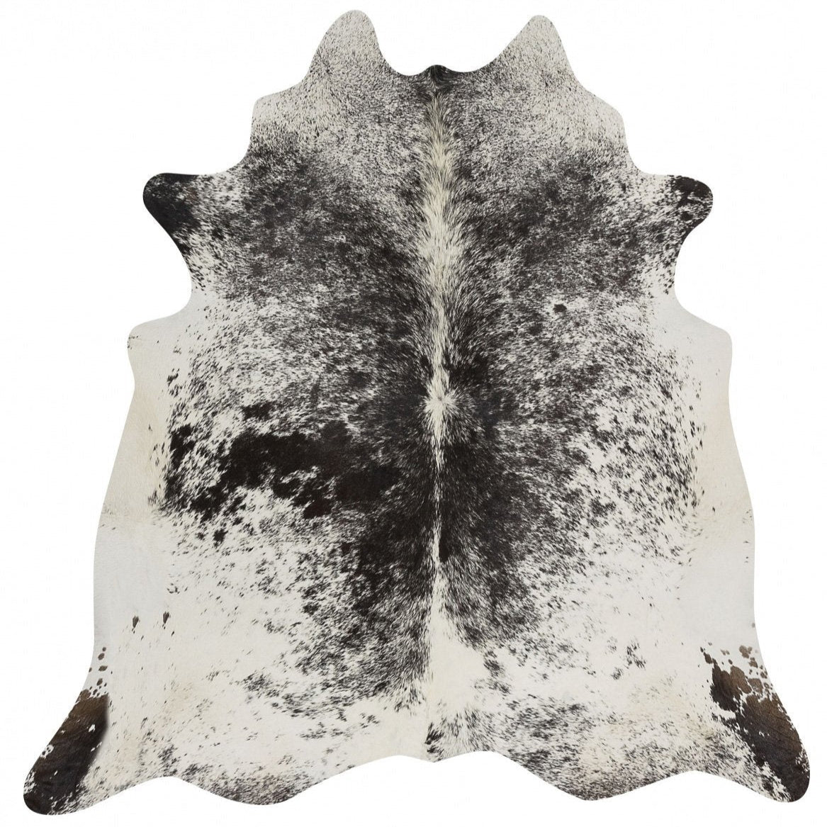Exquisite Natural Cow Hide Salt & Pepper Black