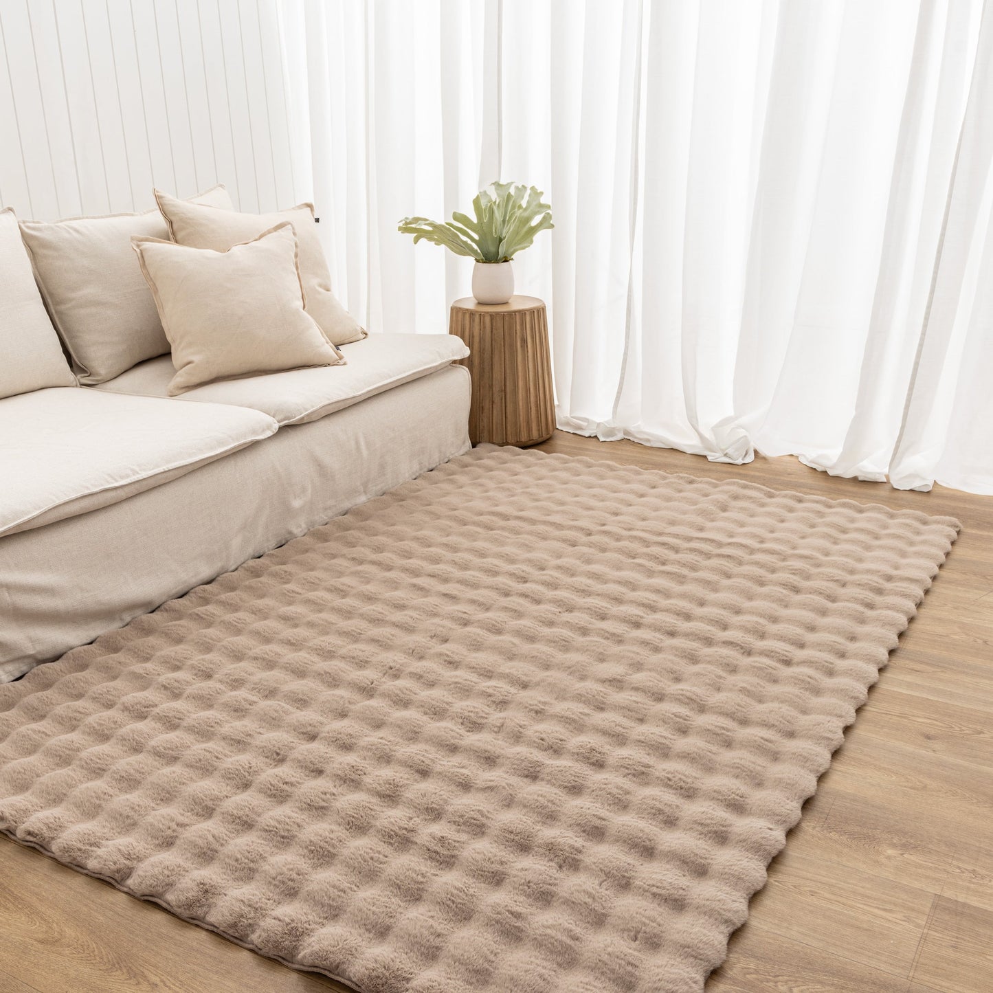 Purity Machine-Washable Rug Dark Beige