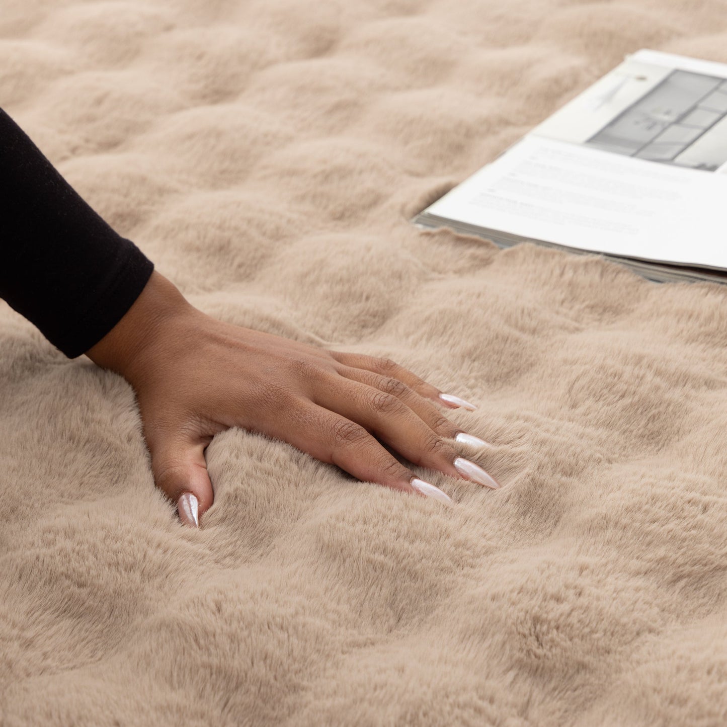 Purity Machine-Washable Rug Dark Beige