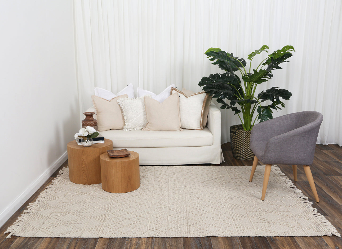 Diego Inca Beige Wool Rug