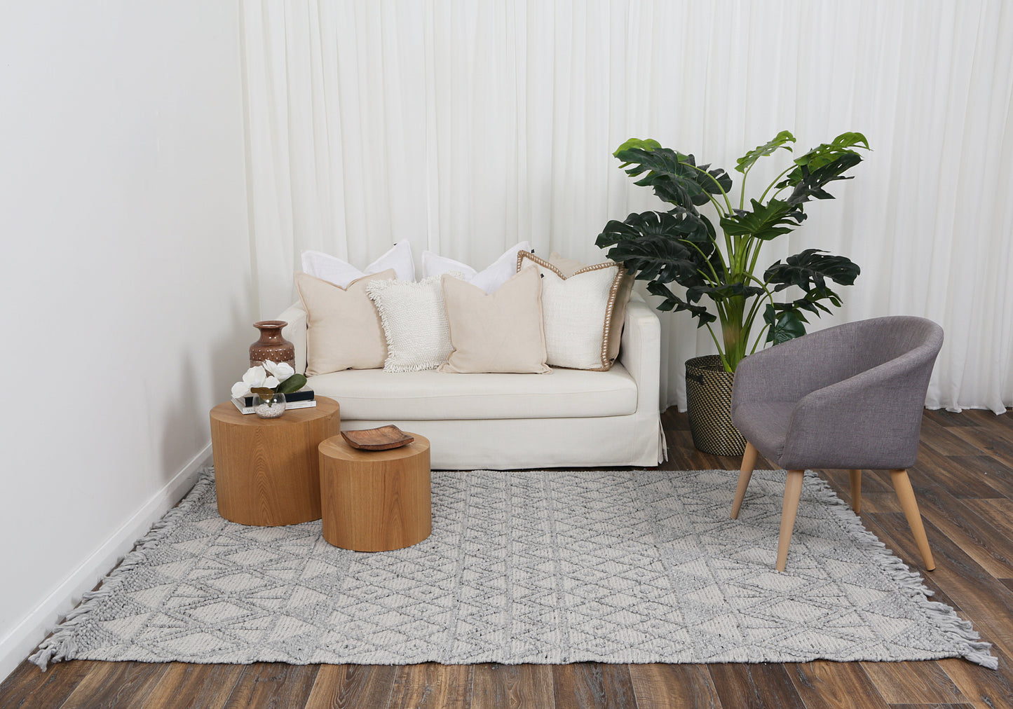 Diego Inca Grey Wool Rug