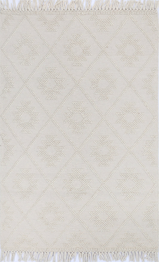 Diego Tribal Beige Wool Rug