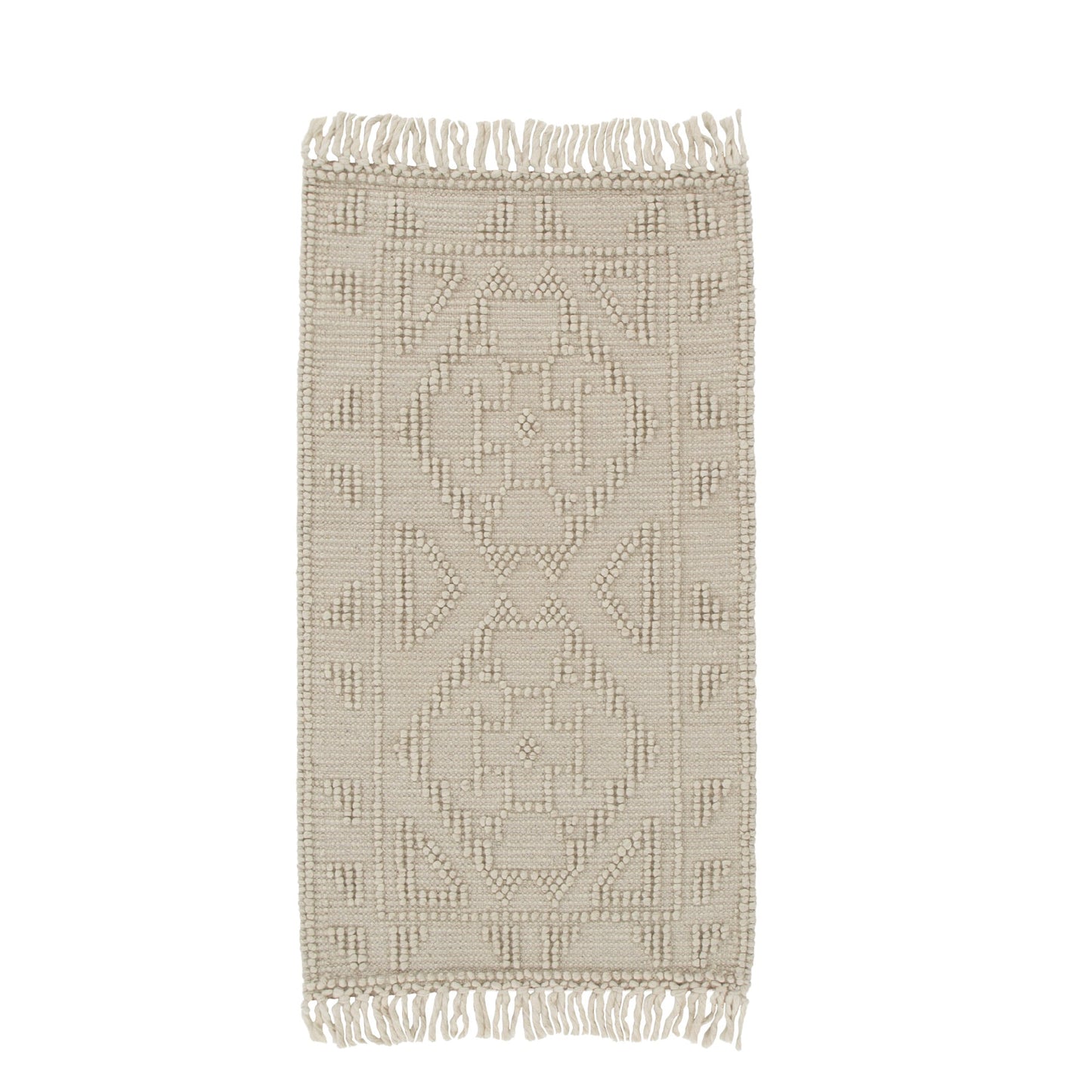 Diego Ornamental Beige Wool Rug