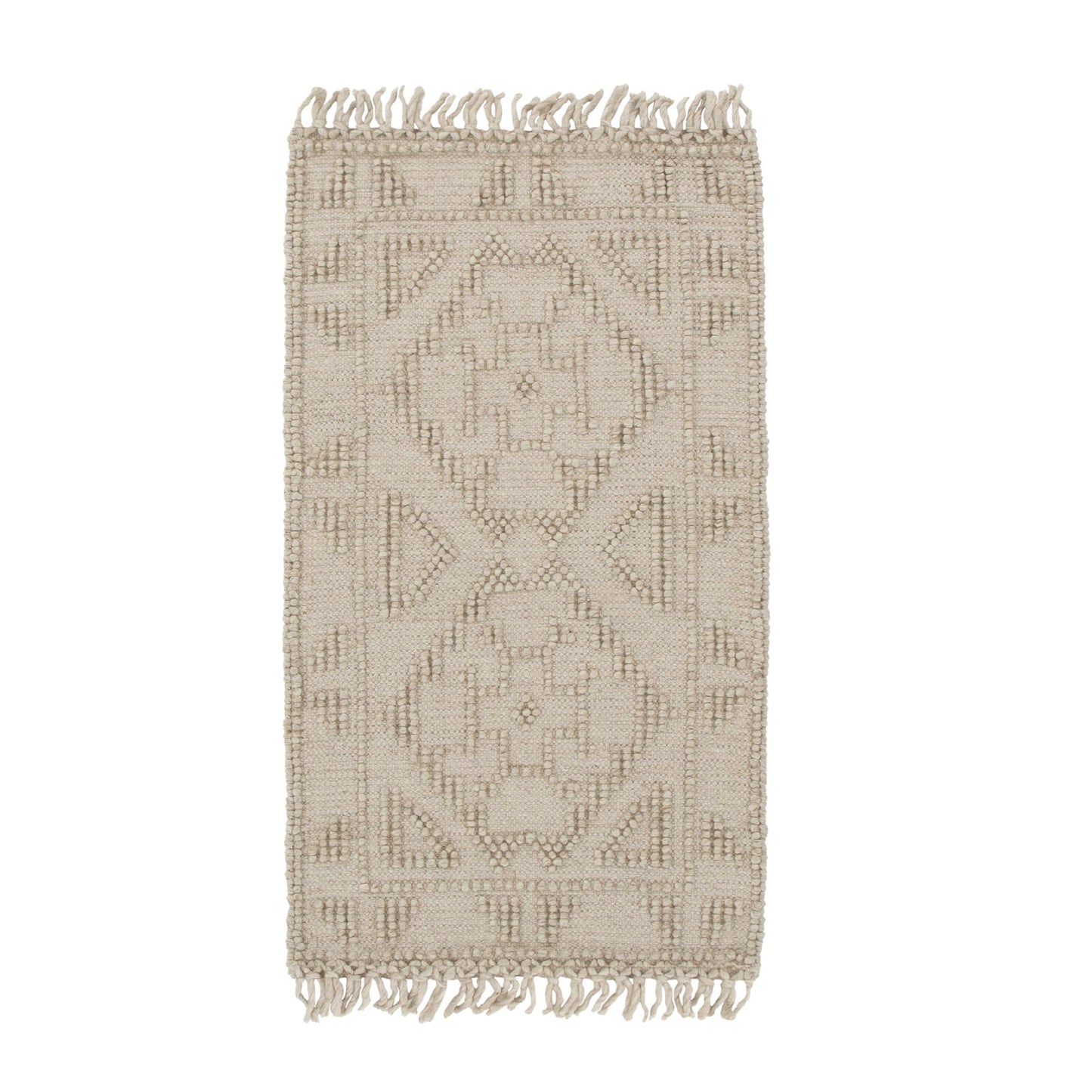 Diego Ornamental Brown Wool Rug