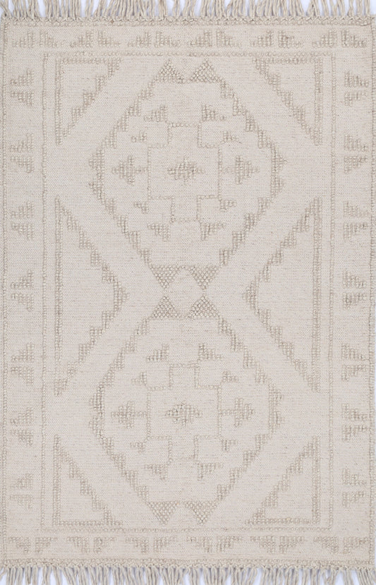 Diego Ornamental Brown Wool Rug