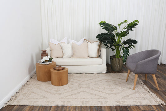 Diego Ornamental Brown Wool Rug