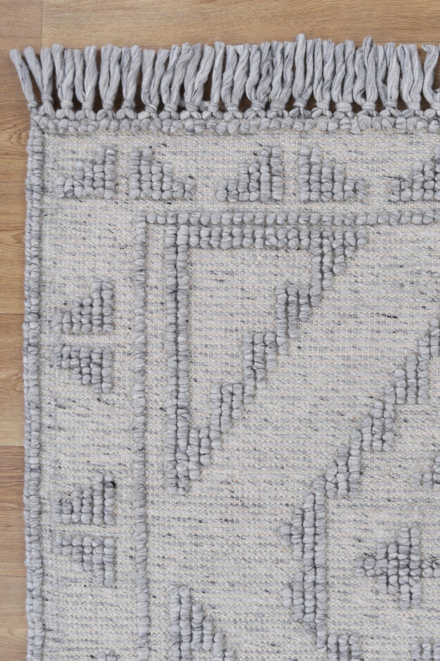 Diego Ornamental Grey Wool Rug
