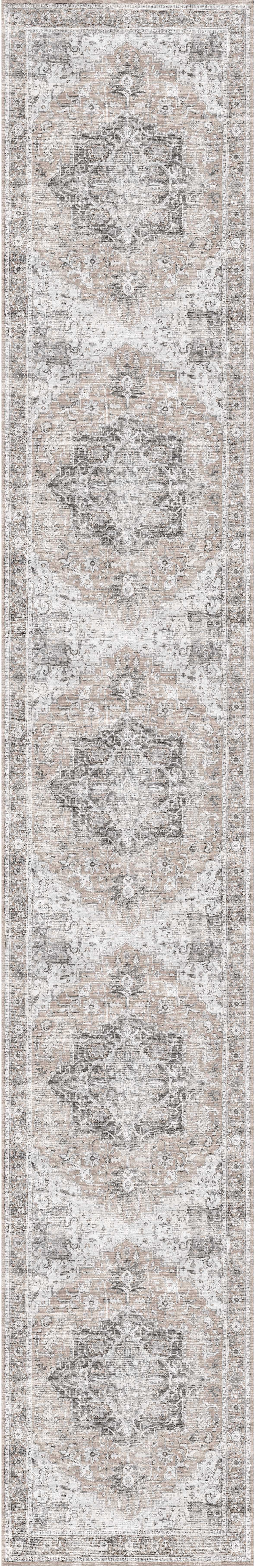 Distressed Vintage Cezanne Blush Area Runner