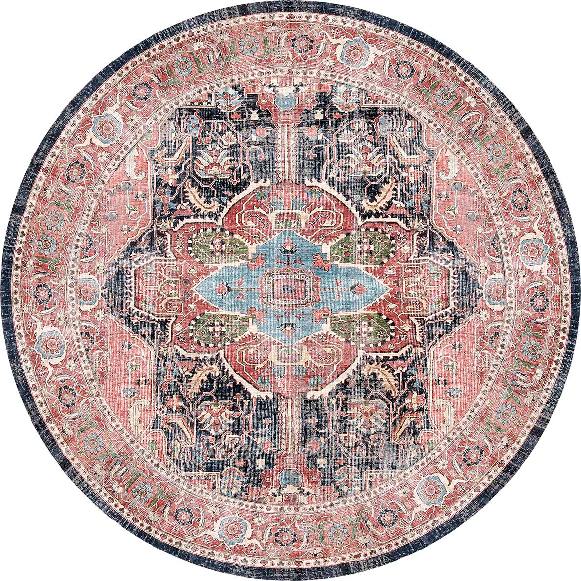 Distressed Vintage Kendra Round Rug