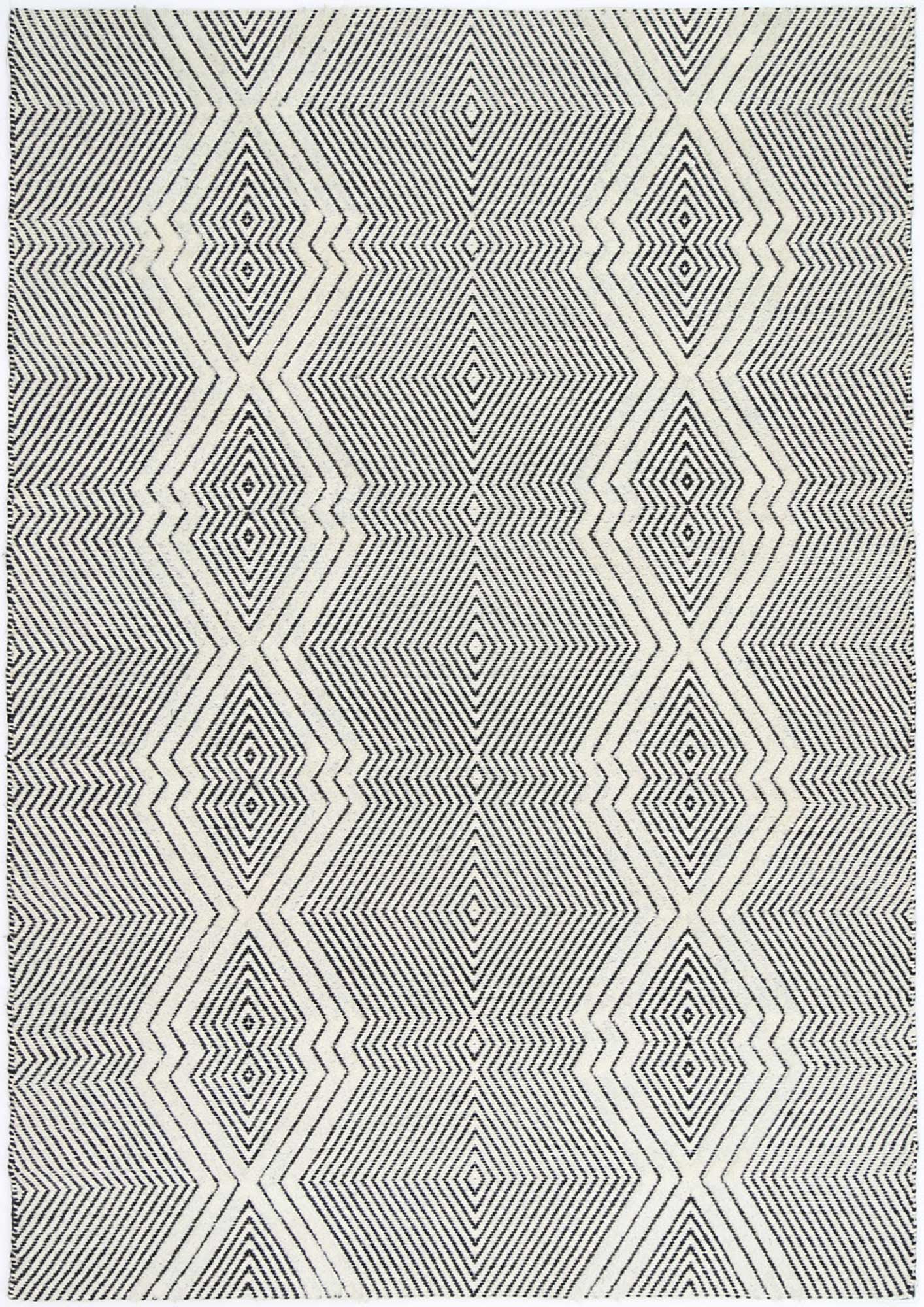 Himalaya Saw Tribal Ivory Wool  Rug