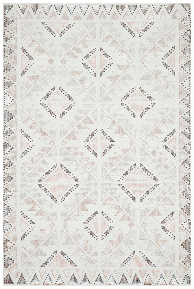 Vidya Rug White Peach