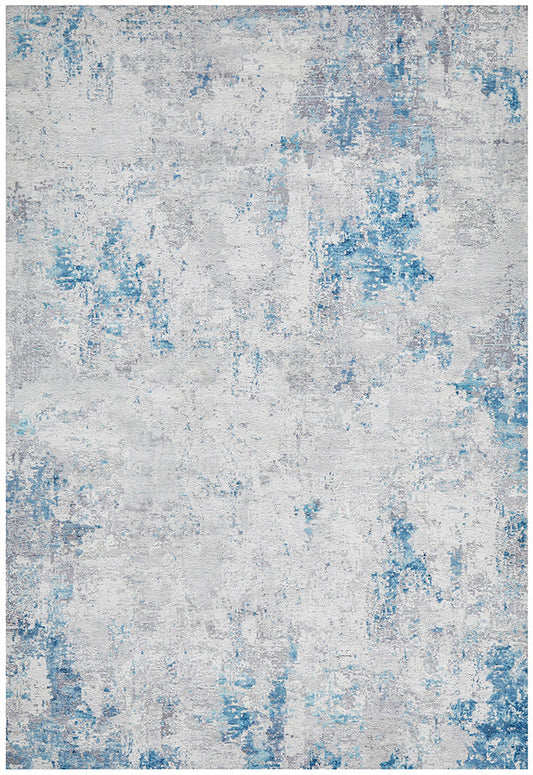 Illusions Abstract Contemporary Blue Rug