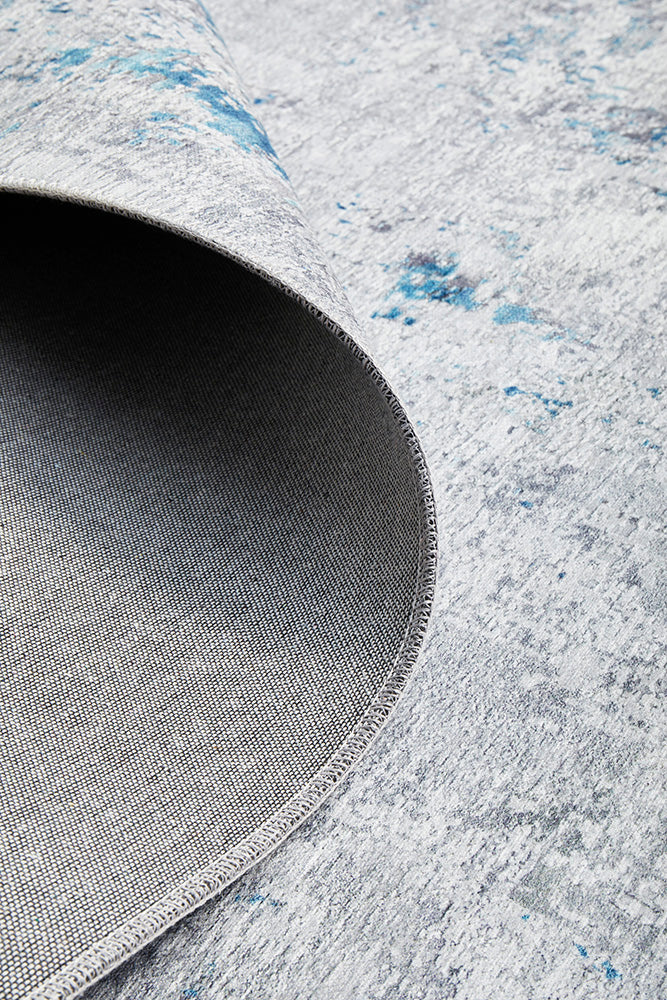Illusions Abstract Contemporary Blue Rug