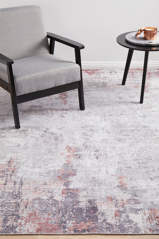 Illusions Abstract Contemporary Blush Rug